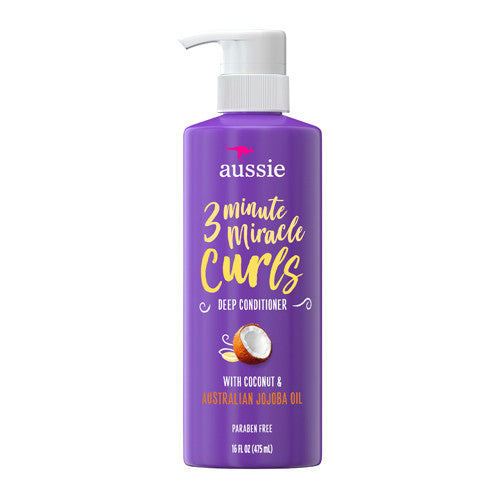 Aussie 3 Minute Miracle Curls Deep Conditioner, Pump, 16 Oz
